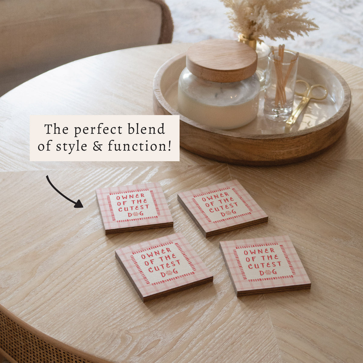 Owner Of The Cutest Dog Coaster Set
