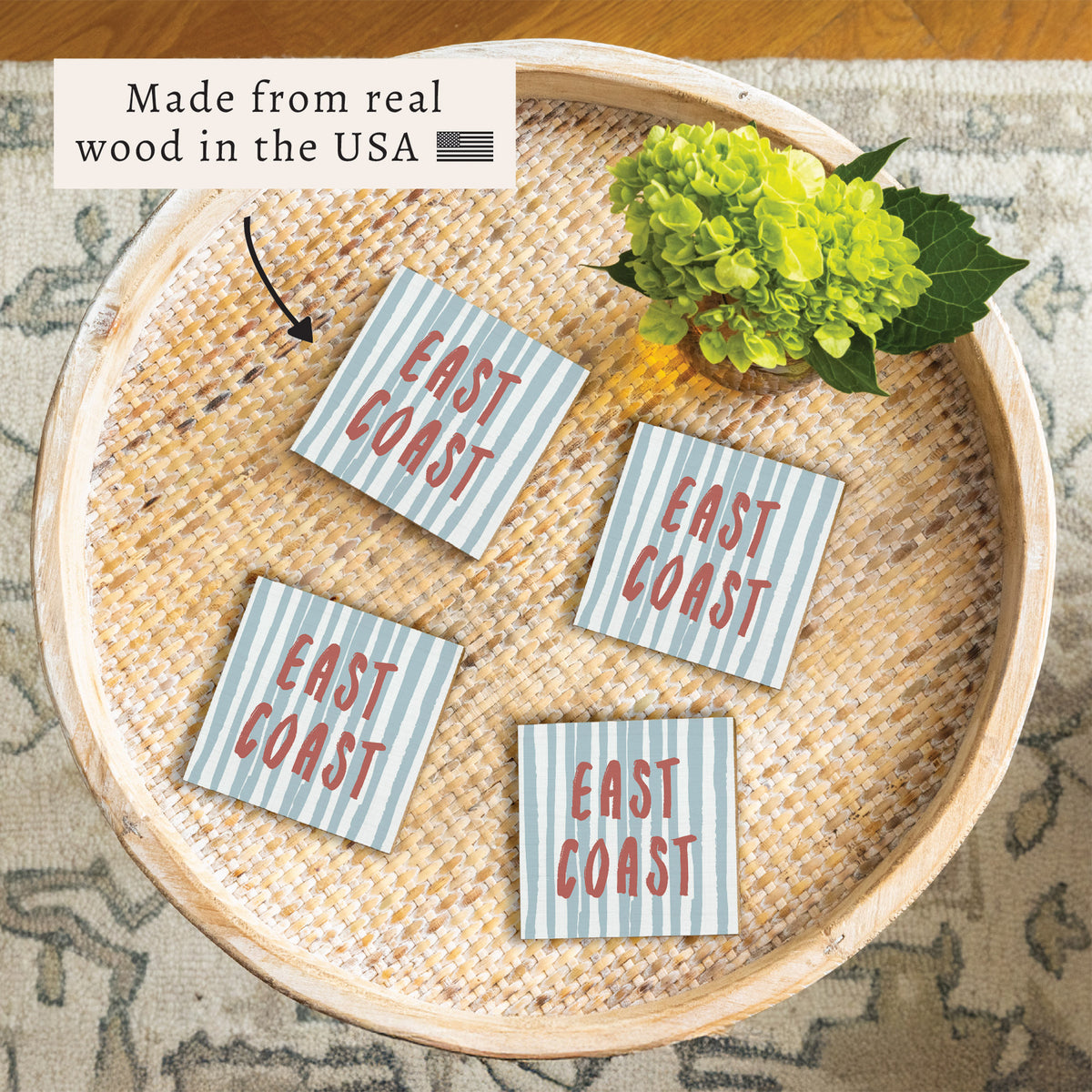 East Coast Striped Coaster Set