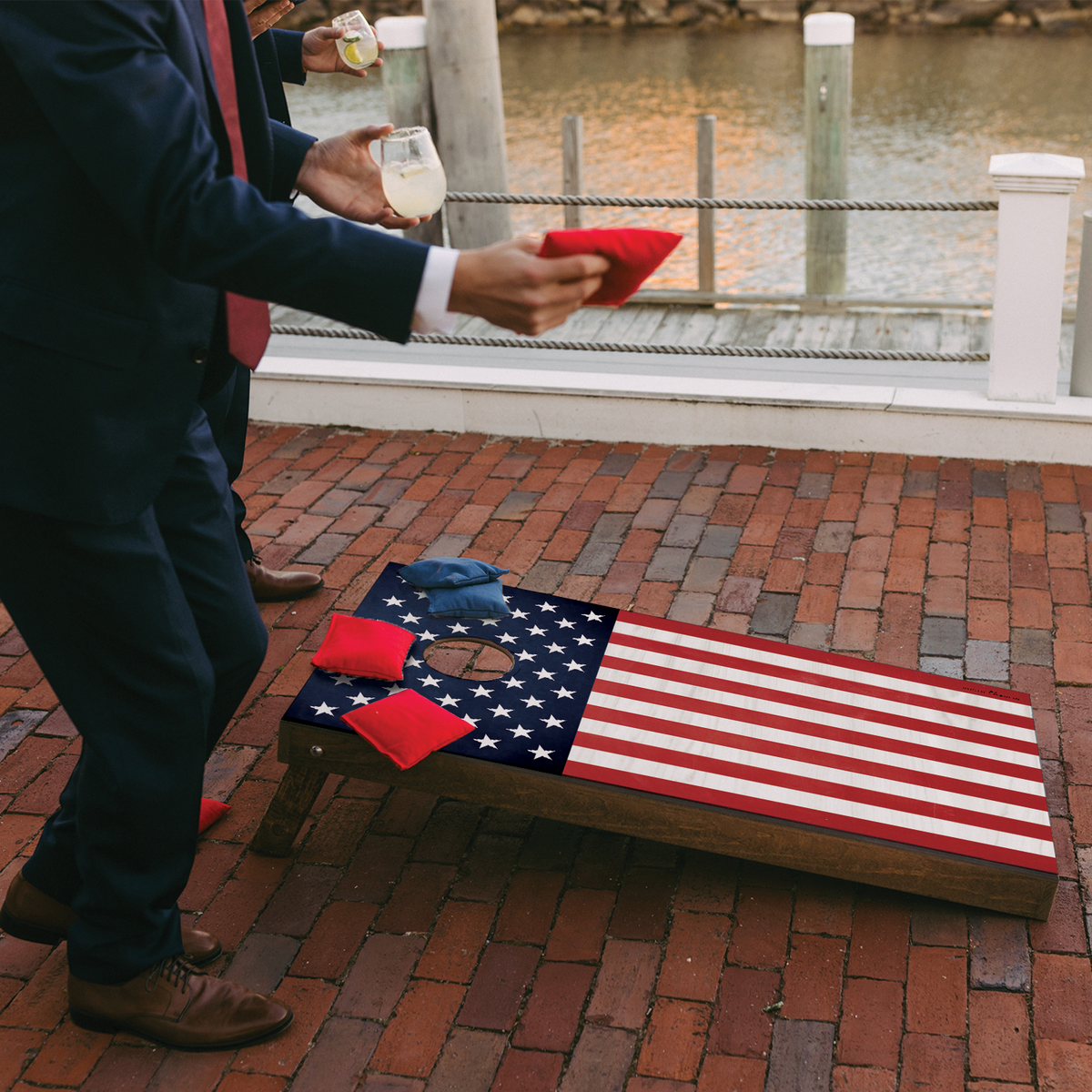 Americana Rustic Marlin Cornhole Game Set