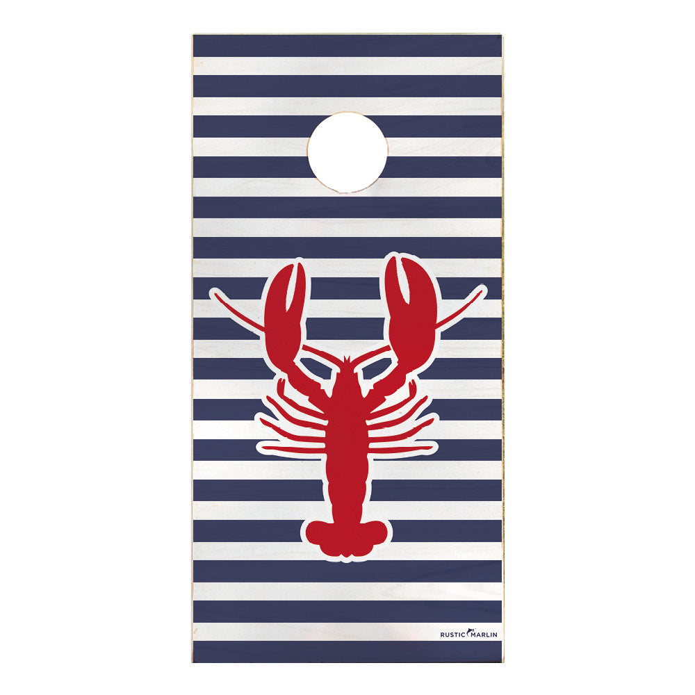 Lobster Stripe Cornhole Set