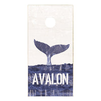 Indigo Whale Tail Personalized Cornhole Game Set