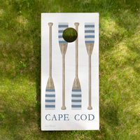 Striped Oars Personalized Cornhole Game Set