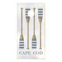 Striped Oars Personalized Cornhole Game Set