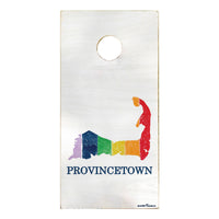Rainbow Cape Cod Silo Personalized Cornhole Game Set