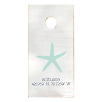 Starfish + Coordinates Personalized Cornhole Game Set