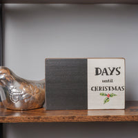 Days Until Christmas Block Sign