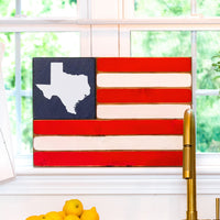 State Image Personalized Wooden American Flag