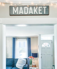 Your Word Washed Blue Personalized Barnwood Sign