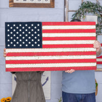 Classic Wooden American Flag