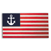 Anchor Wooden American Flag