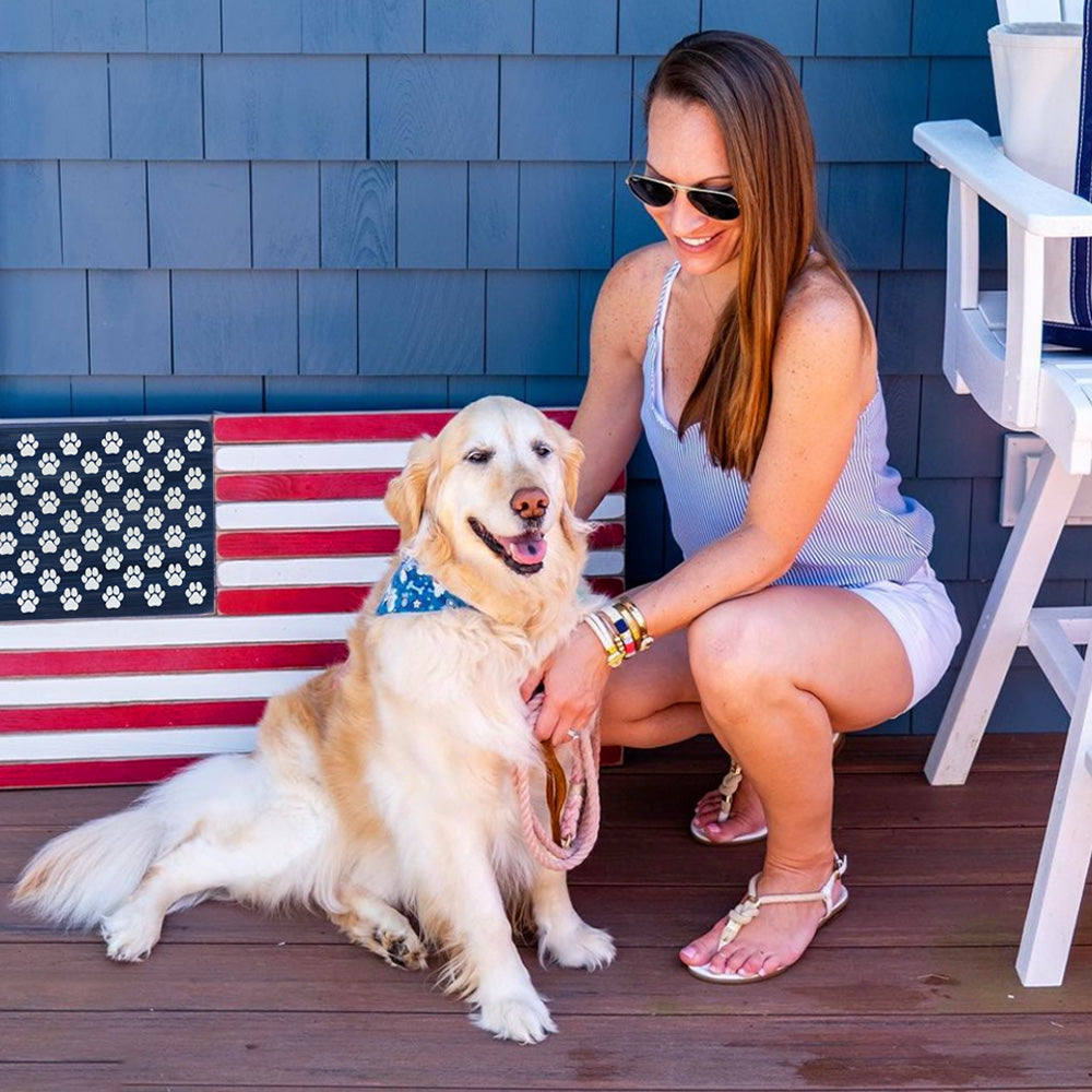 Paw Prints American Flag
