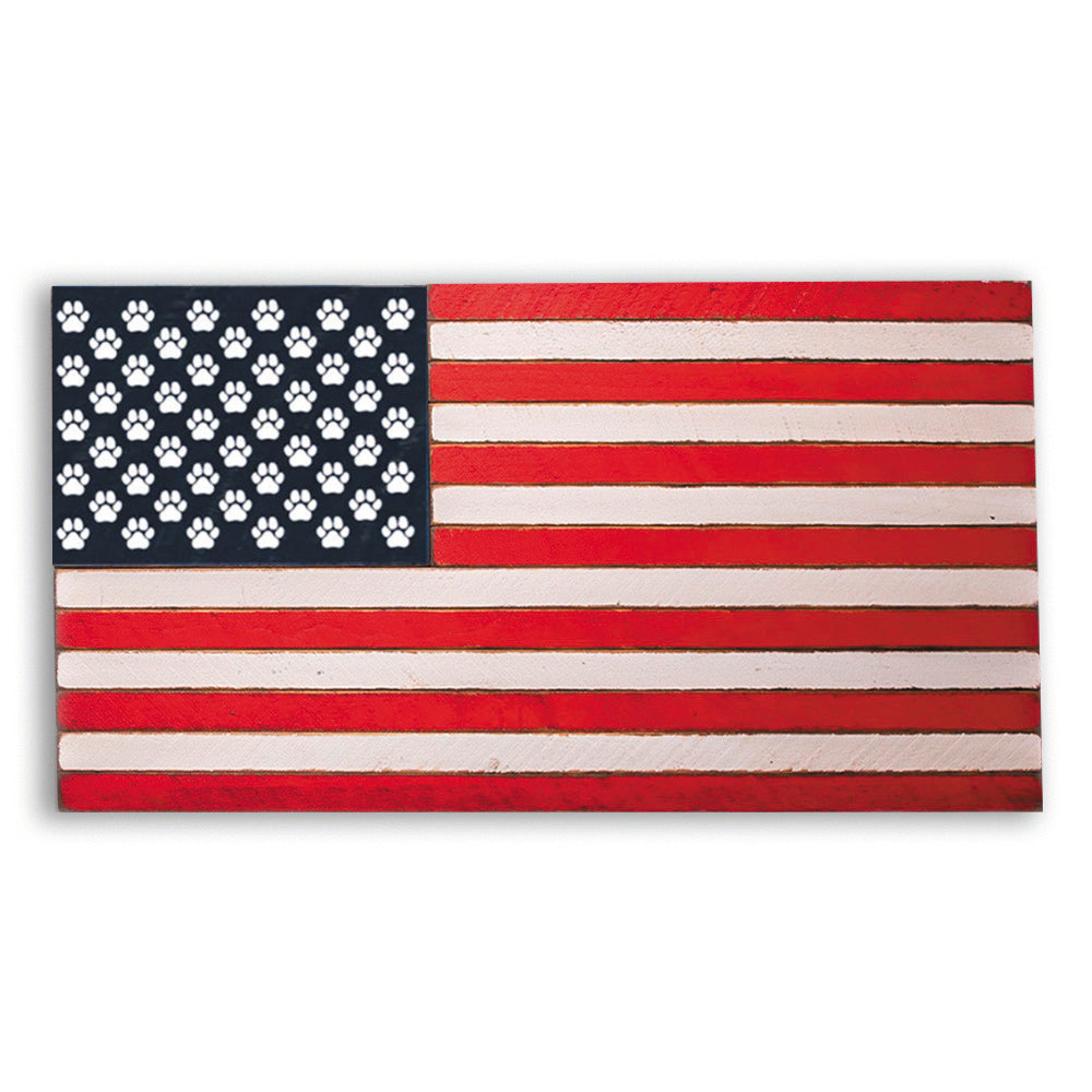 Paw Prints American Flag