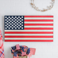 Paw Prints American Flag