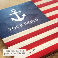 Anchor Personalized American Flag