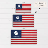 Paw Personalized American Flag