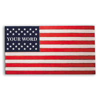 Classic Wooden Personalized American Flag
