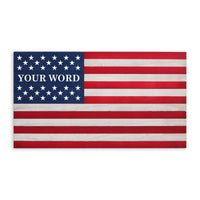 Classic Wooden Personalized American Flag