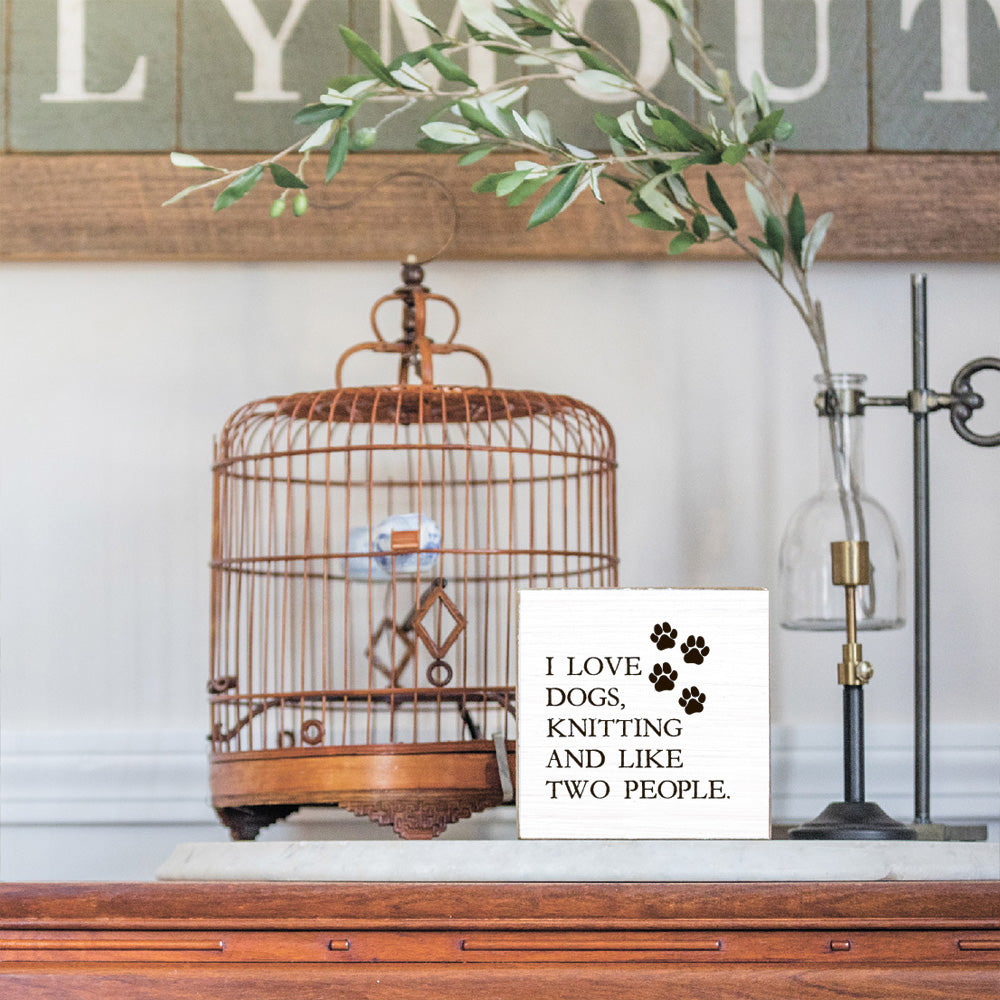 I Love Dogs Personalized Block Sign