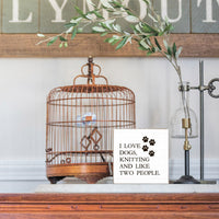 I Love Dogs Personalized Block Sign