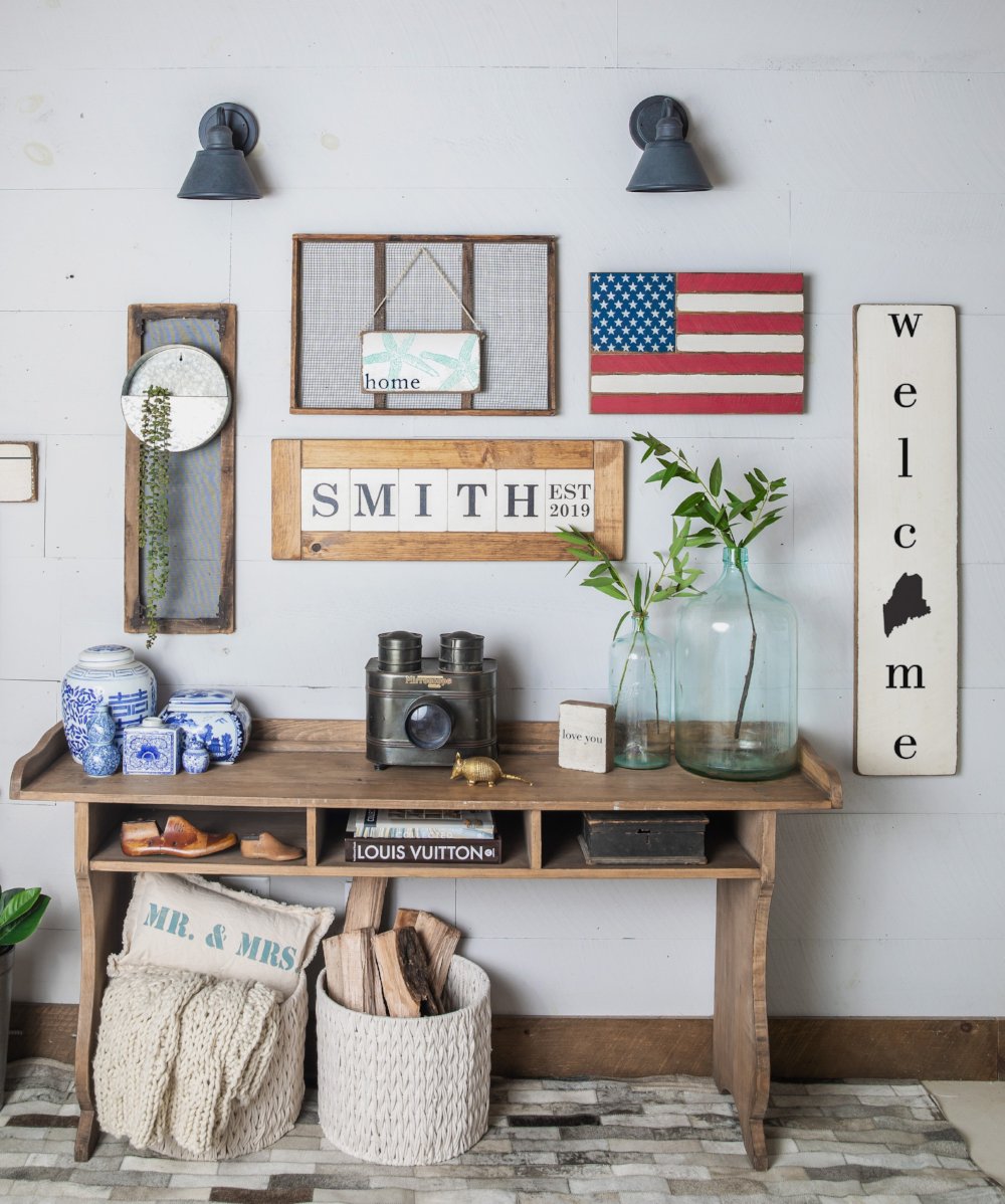 Small 50 Star Rustic American Flag By Rustic Marlin Home Decor Gallery