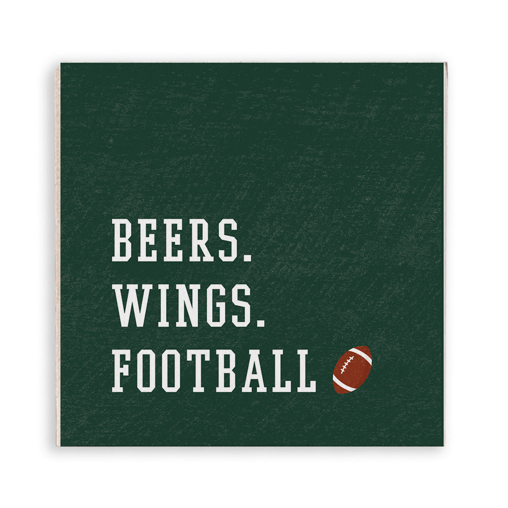 Beers. Wings. Football Magnet