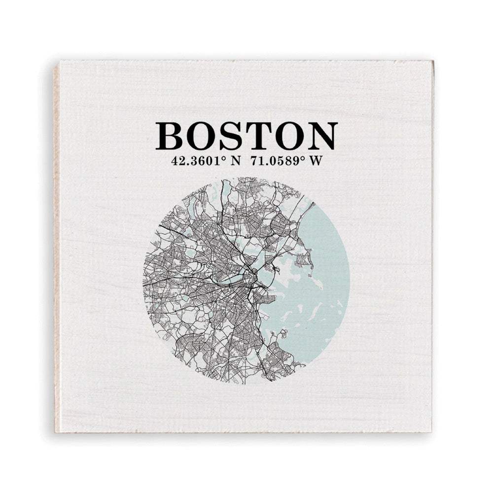 Boston Map Art Magnet