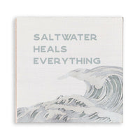 Saltwater Heals Everything Wooden Magnet