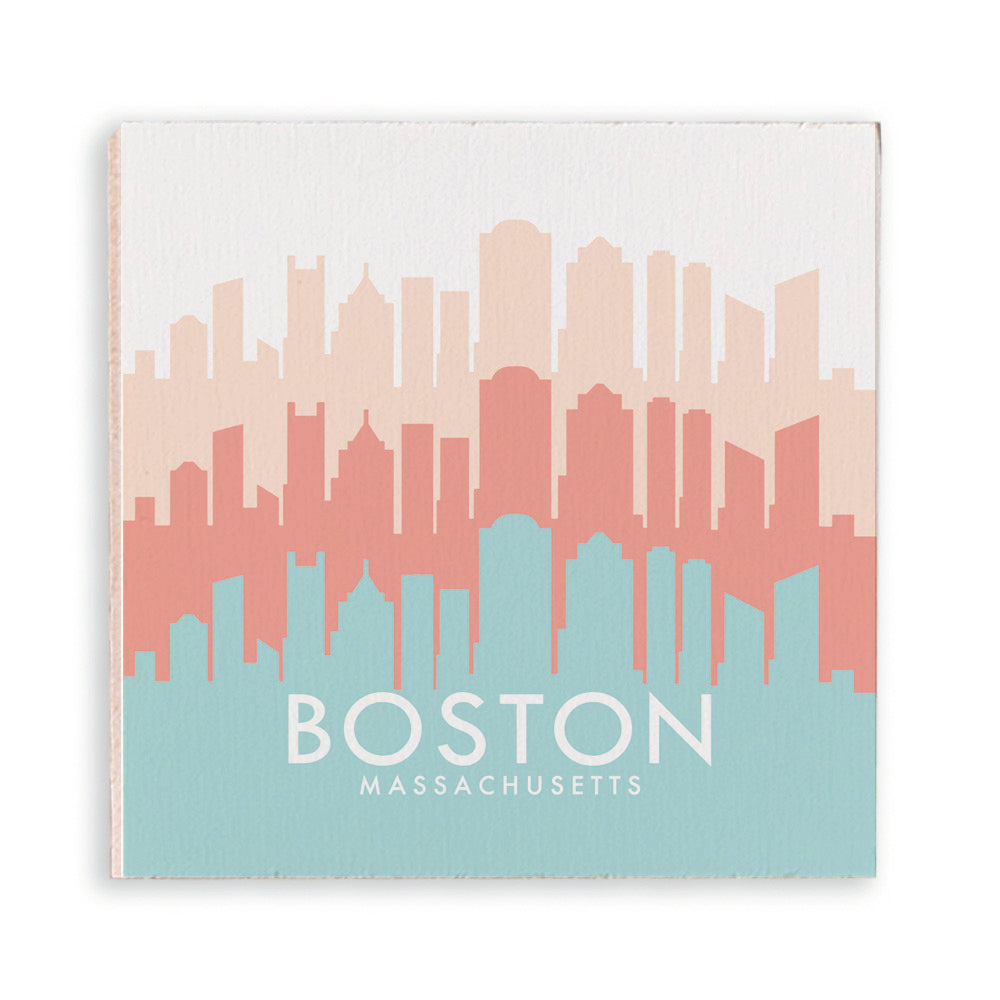 Boston Pastel Skyline Magnet
