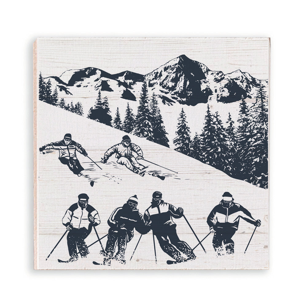 Retro Ski Run Magnet