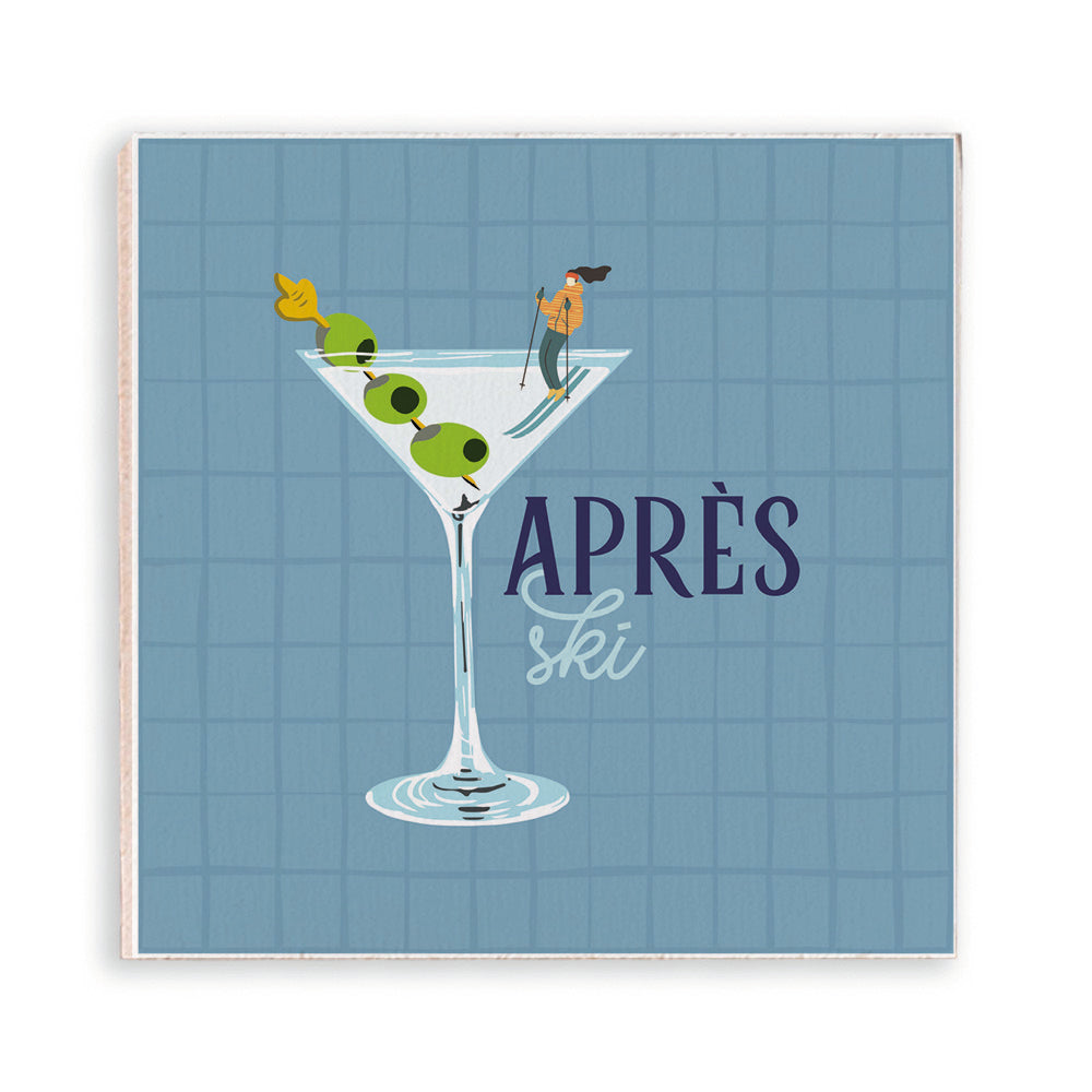 Apres Ski Martini Magnet