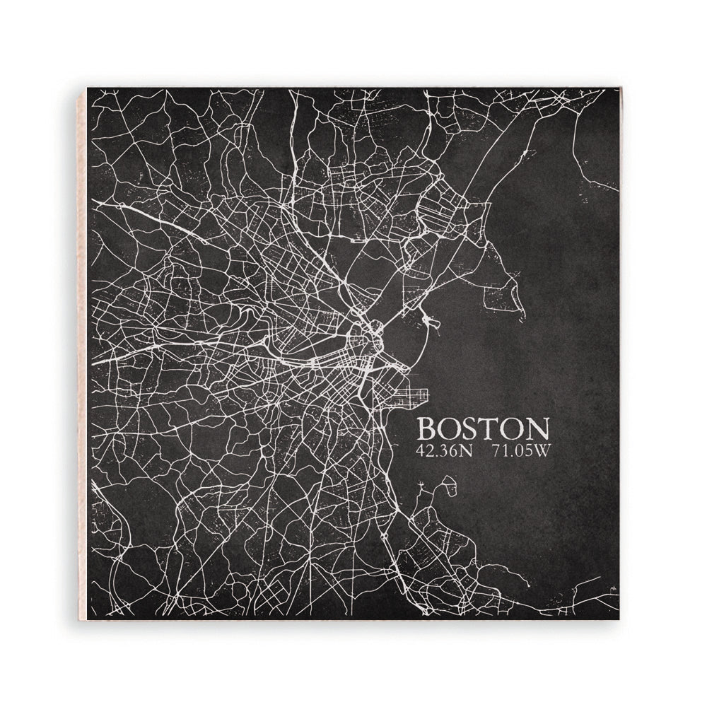Boston Charcoal City Grid Magnet