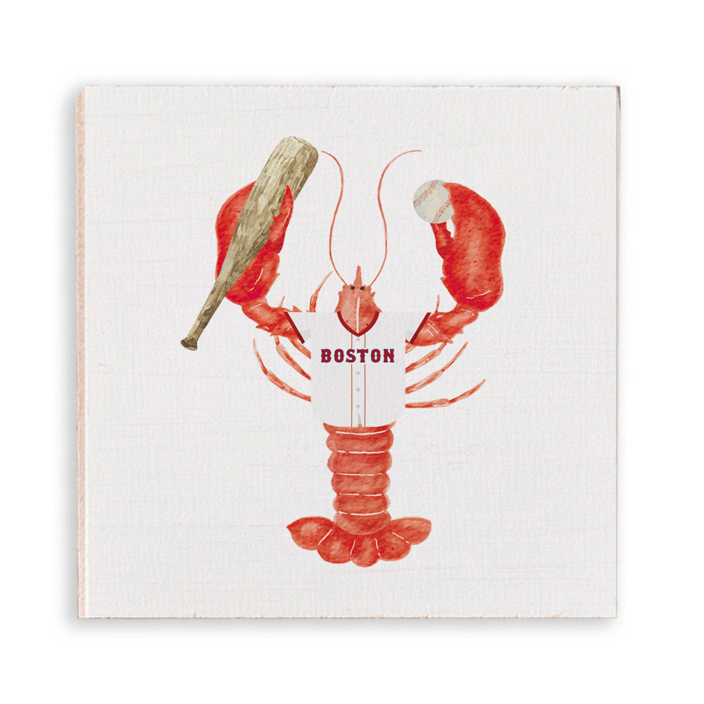 Boston Baseball Lobster Magnet