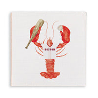 Boston Baseball Lobster Magnet
