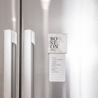 Black and White Boston City Grid Magnet