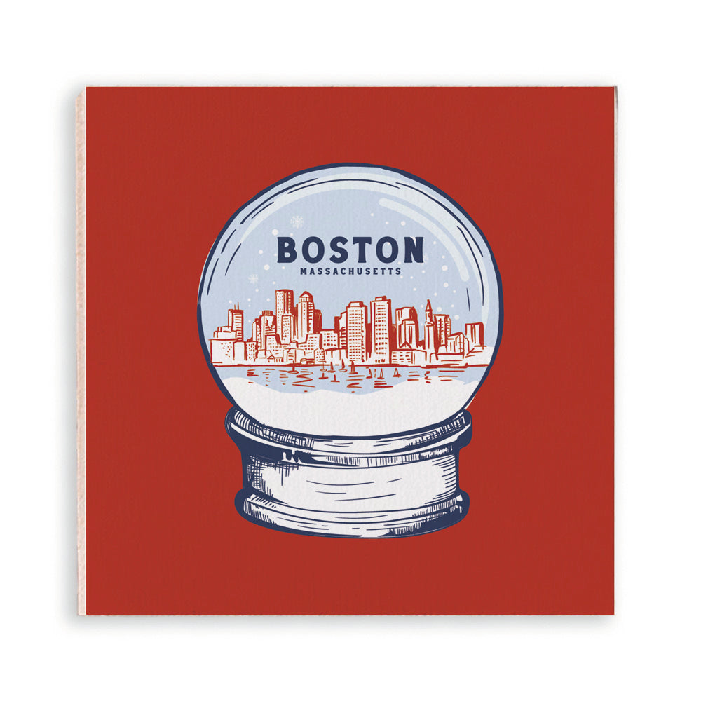Boston Snow Globe Magnet