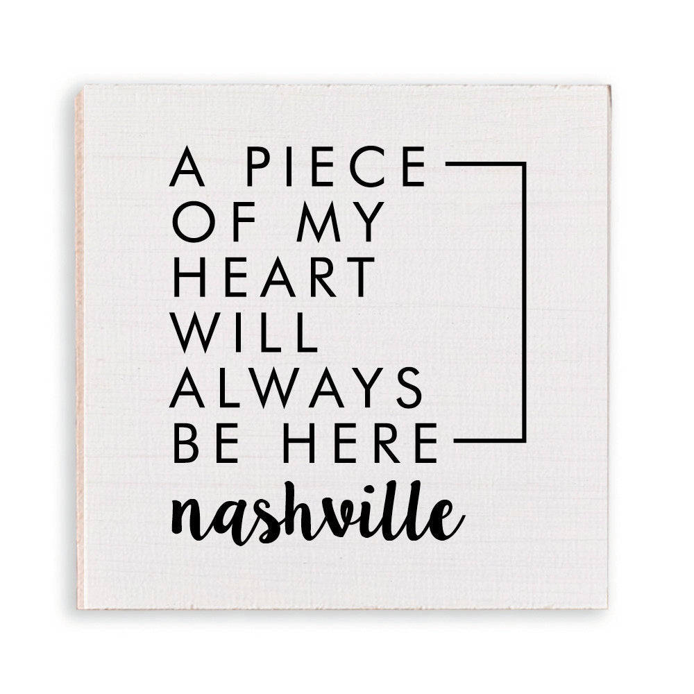 A Piece Of My Heart Will Always Be Here Personalized Wooden Magnet