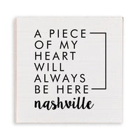 A Piece Of My Heart Will Always Be Here Personalized Wooden Magnet