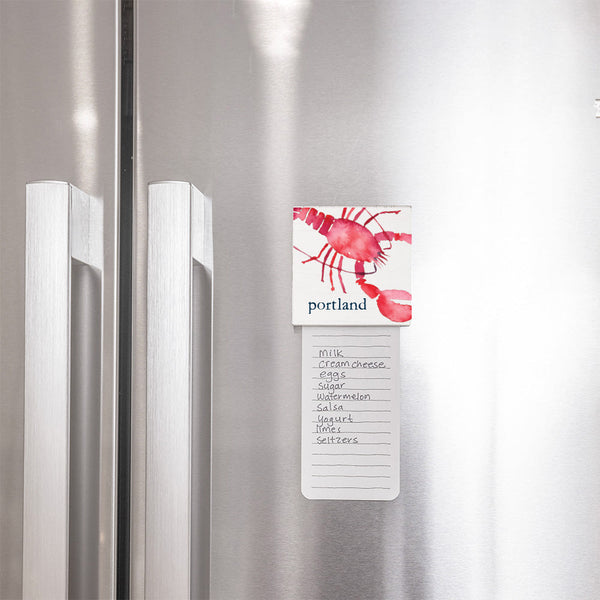 Watercolor Lobster Personalized Wooden Magnet