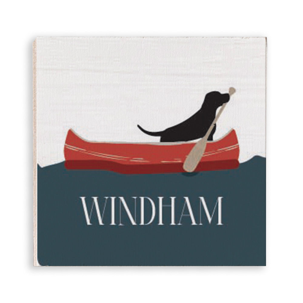 Dog Canoe Personalized Magnet