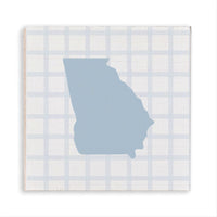 State Gingham Personalized Magnet