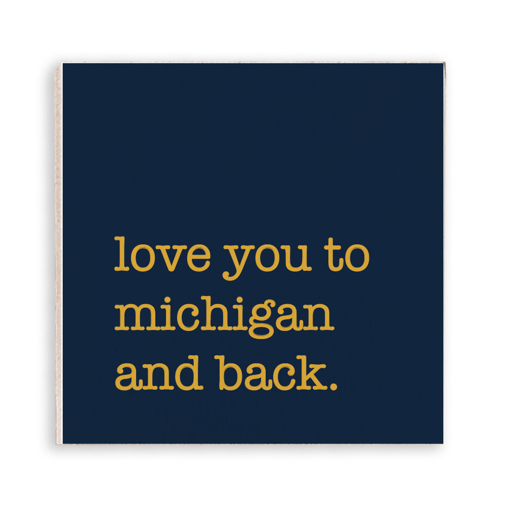 Love You To Navy & Gold Personalized Magnet