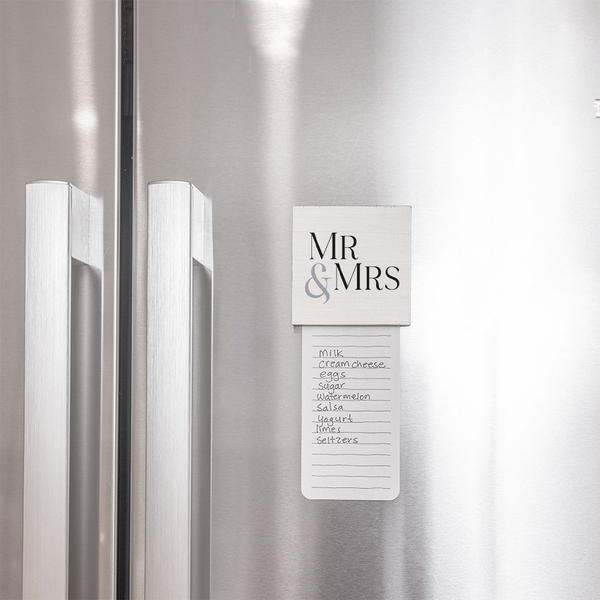 Mr & Mrs Wedding Wooden Magnet