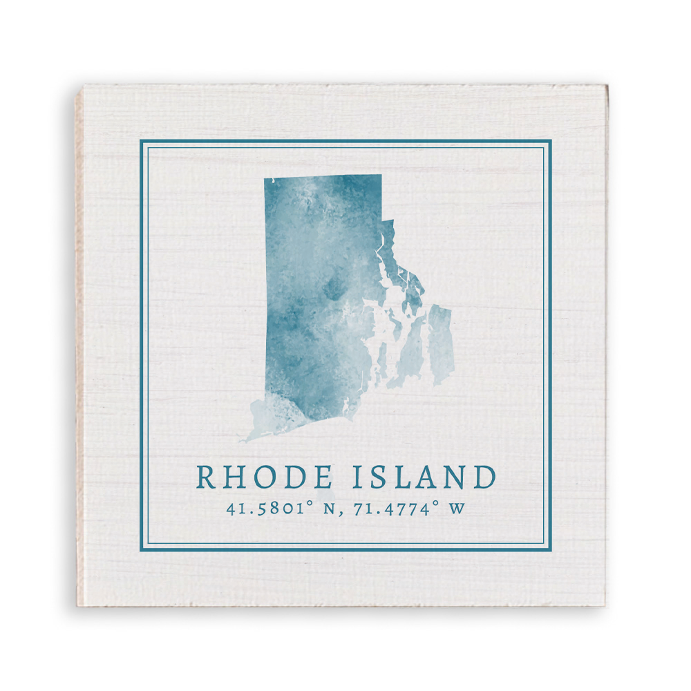 Rhode Island Coordinates Magnet