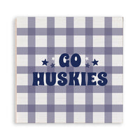 Go Huskies Checkered Magnet