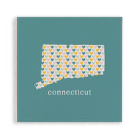 Connecticut Teal Hearts Magnet