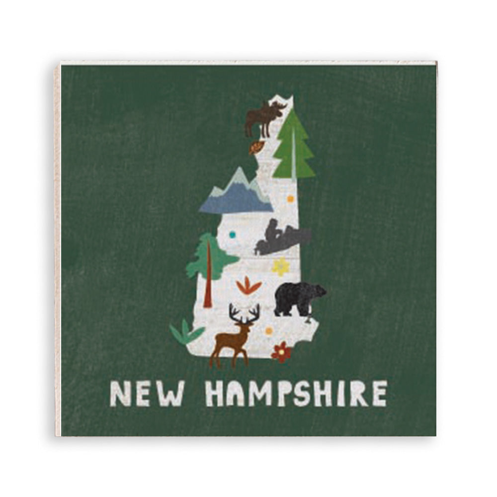 New Hampshire State Icons Magnet