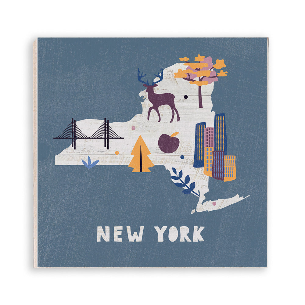 New York State Icons Magnet