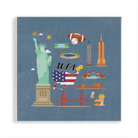 USA Famous Icons Magnet