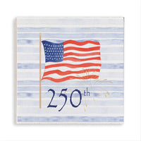 America Flag 250th Wooden Magnet