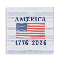 America Flag 1776-2026 Wooden Magnet